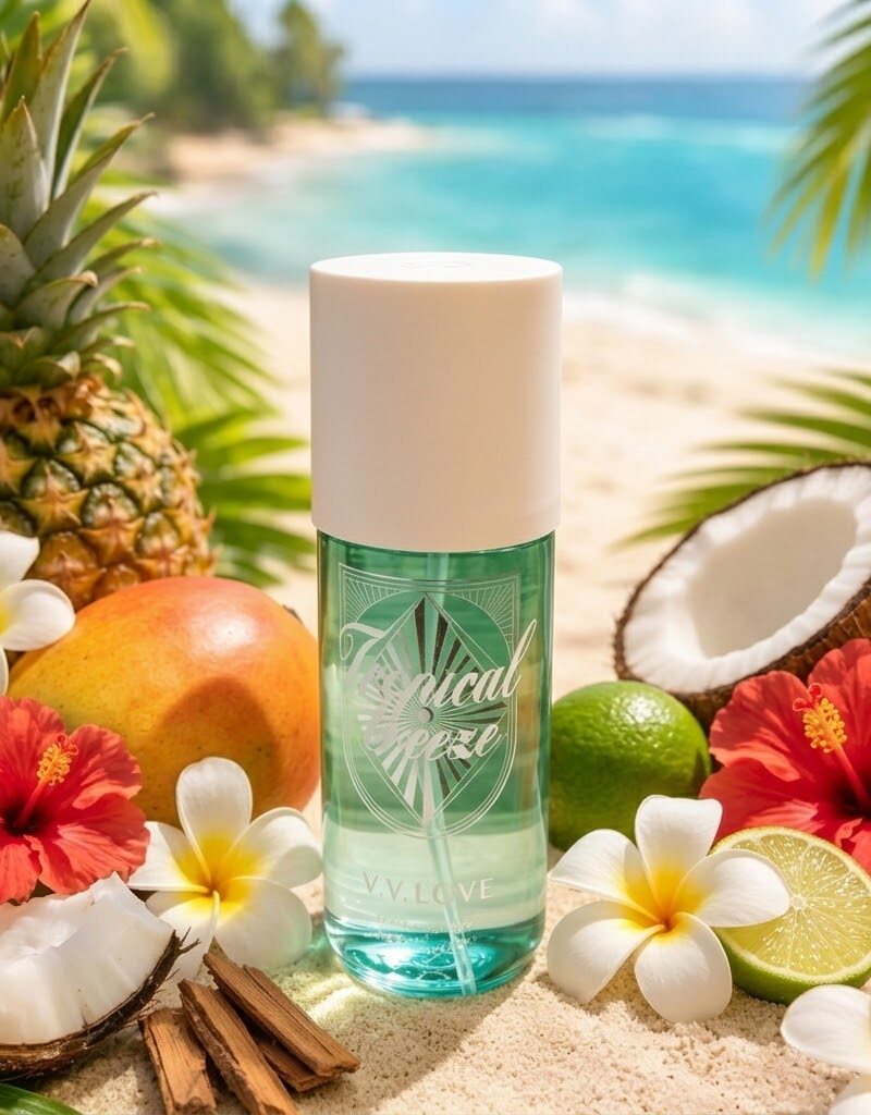 Flacon brume parfumée Tropical Breeze V.V. Love 250ml parfum exotique