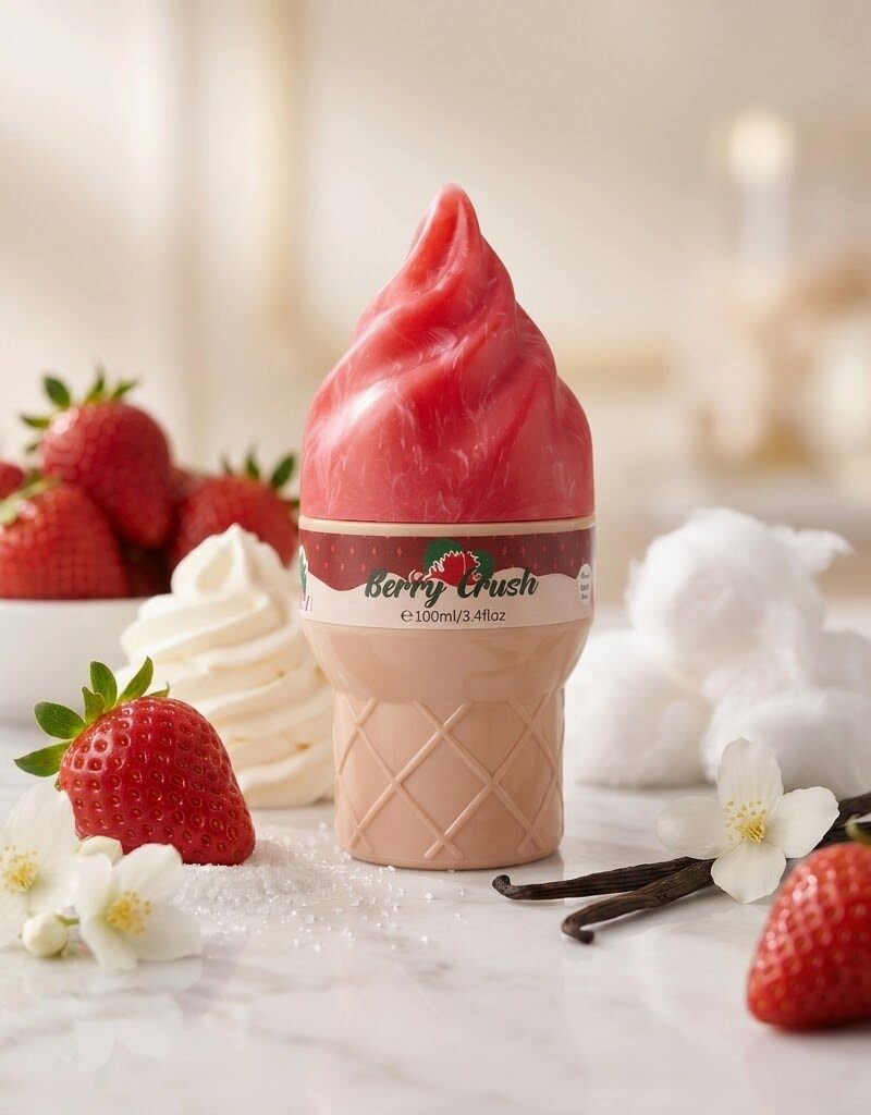 Eau de Toilette Ice Cream Berry Crush 100 ml, parfum fraise et crème.