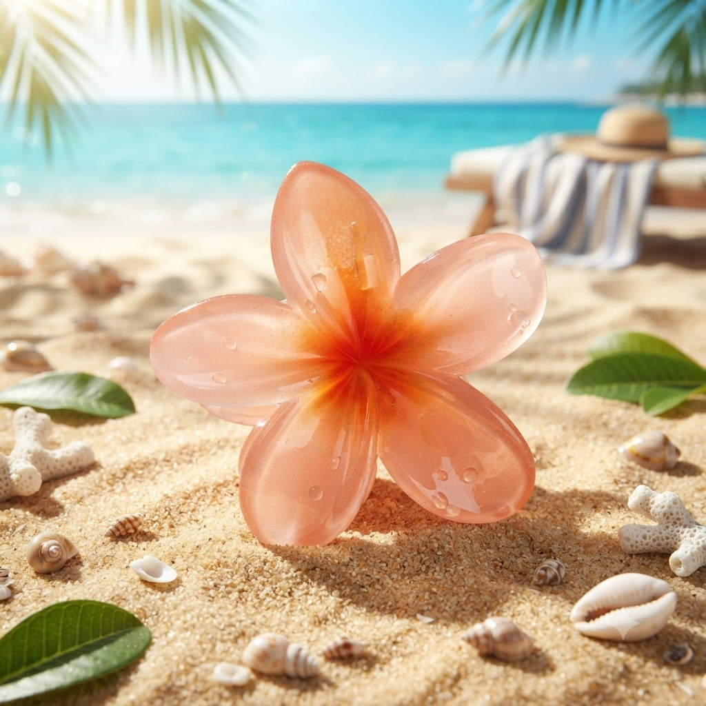 Accessoire fleur orange pour un look d'été ensoleillé